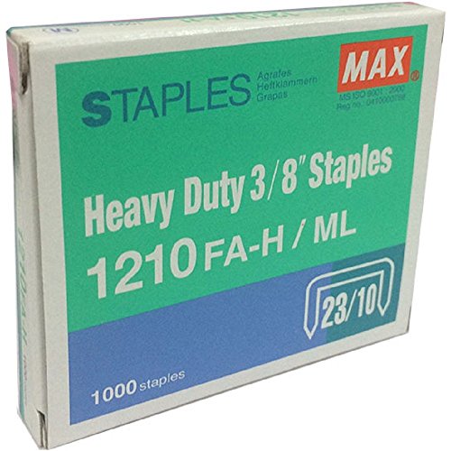 0635146701834 - MAX HEAVY DUTY 3/8 INCH STAPLES 1210FA-H- BOX OF 1000 STAPLES