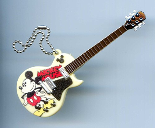 0635189516884 - TAKARA TOMY ARTS DISNEY CHARACTERS CAPSULE WORLD GUITAR COLLECTION MICKEY MOUSE CLASSIC KEY CHAIN PENDANT WHITE COLOR
