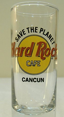 0635341670522 - HARD ROCK CAFE CANCUN SHOT GLASS/SHOOTER (SAVE THE PLANET EDITION)