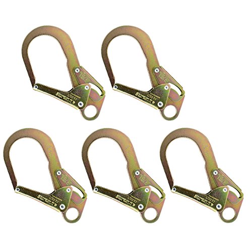 0635409055971 - FUSION CLIMB INFINITY HIGH STRENGTH STEEL EXTRA LARGE DROP FORGED DOUBLE LOCK REBAR SNAP HOOK 5-PACK