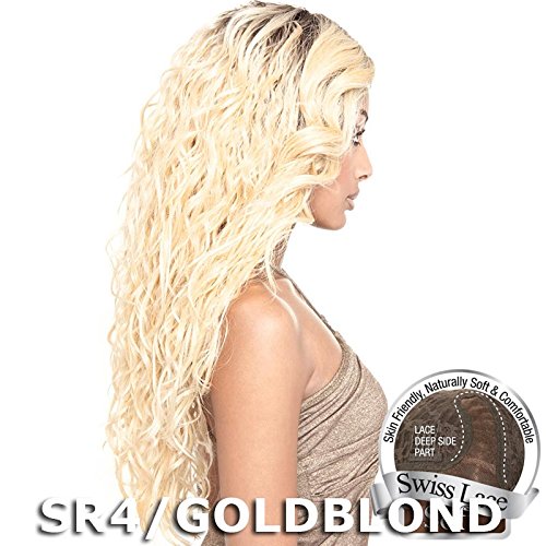 0635409537033 - ISIS BROWN SUGAR HUMAN HAIR BLEND SOFT SWISS LACE FRONT WIG - BS211 (SR4/GOLD...