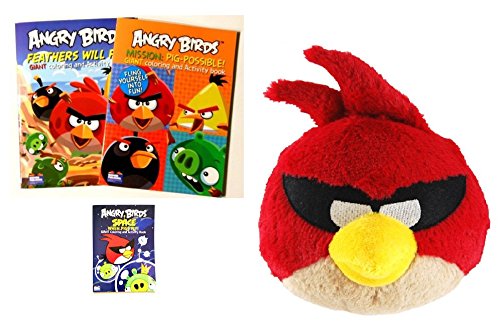 0635409930377 - MAVEN GIFTS: 1 ASSORTED ANGRY BIRDS MISSION COLORING AND ACTIVITY BOOK WITH ANGRY BIRDS SPACE 8-INCH RED BIRD WITH SOUND