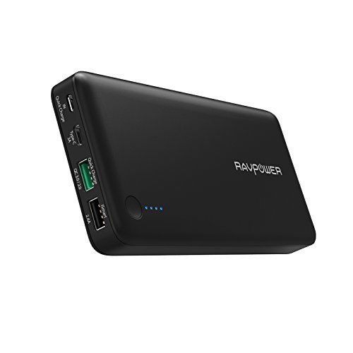 0635414190933 - RAVPOWER 20100MAH PORTABLE CHARGER WITH QC 3.0 TECHNOLOGY & USB-C / TYPE-C PORT FOR PHONES, TABLETS AND MORE