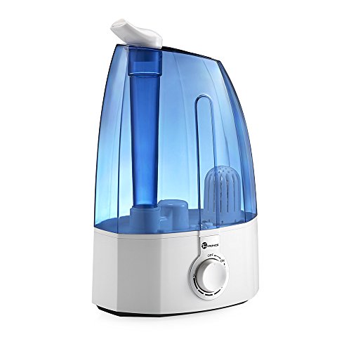 0635414193279 - COOL MIST HUMIDIFIER, TAOTRONICS ULTRASONIC HUMIDIFIERS FOR BEDROOM WITH 3.5L/0.95 GALLON LARGE CAPACITY, CLASSIC DIAL KNOB CONTROL AND TWO 360° ROTATABLE MIST OUTLETS, US PLUG 120V