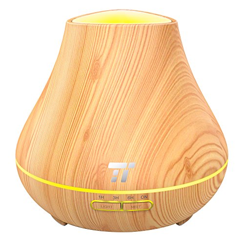 0635414198519 - TAOTRONICS ESSENTIAL OIL DIFFUSER, TAOTRONICS 400ML WOOD GRAIN AROMA DIFFUSER FOR AROMATHERAPY (NOISELESS HIGH & LOW MIST HUMIDIFIER, 14 HOURS CONTINUOUS MIST, PP BUILD, LOW WATER PROTECTION)
