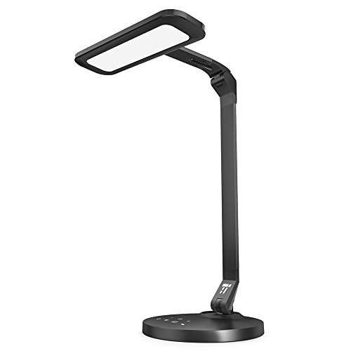 0635414206115 - LED DESK LAMP, TAOTRONICS FULLY ROTATABLE DIMMABLE TABLE LAMP, WIDER LIGHTING ZONE, USB PORT, EYE PROTECTION, 4 LIGHTING MODES AND BRIGHTNESS, MEMORY FUNTION, 1 HOUR TIMER, 12W