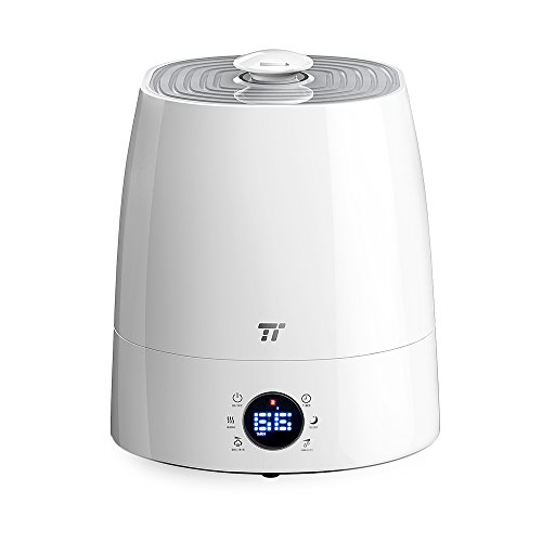 0635414206276 - WARM & COOL MIST HUMIDIFIER WITH LED DISPLAY, TAOTRONICS ULTRASONIC HUMIDIFIERS FOR BEDROOM, EXTERNAL HUMIDITY SENSOR, 5.5L CAPACITY, 360° ROTATABLE NOZZLE, LOW WATER SMART PROTECTION