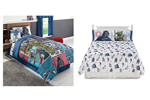 0635648136769 - DISNEY STAR WARS EPIC REVERSIBLE TWIN COMFORTER, SHEETS AND PILLOW CASE SET