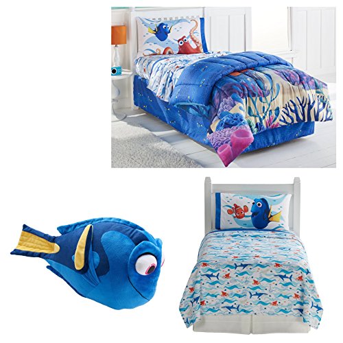 0635648136783 - DISNEY FINDING DORY 5-PC. REVERSIBLE COMFORTER, SHEETS, PILLOW CASE AND THROW PILLOW SET - KIDS