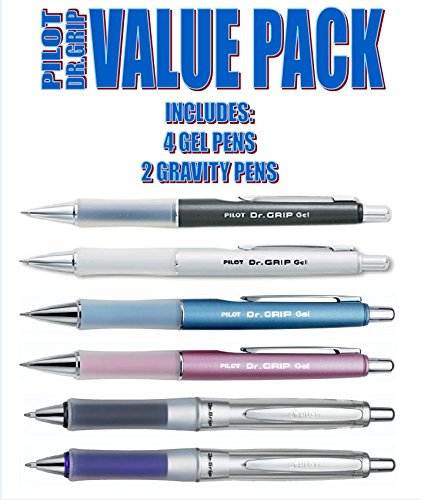 0635665176052 - PILOT DR. GRIP LIMITED RETRACTABLE ROLLING BALL GEL PEN WITH CENTER OF GRAVITY BALLPOINT SET