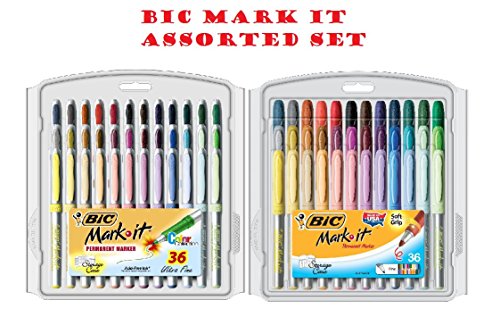 0635665176205 - BIC® - MARK-IT PERMANENT MARKERS, FINE POINT AND ULTRA FINE POINT, ASSORTED COL
