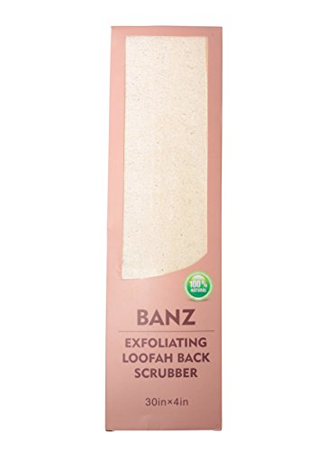 0635833223038 - BANZ 100% NATURAL EXFOLIATING LOOFAH BACK SCRUBBER FOR BATH & SHOWER FOR MEN AND WOMEN