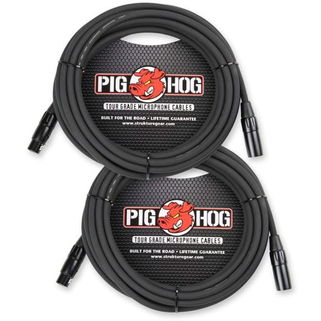 0635833989392 - PIG HOG PHM20 20' XLR CABLE 2 PACK