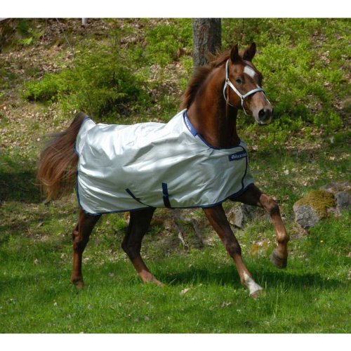 0635901027773 - BUCAS POWER LIGHT WEIGHT HORSE TURNOUT BLANKET - SIZE:81 COLOR:SILVER