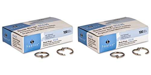 0635909161202 - SPARCO PRODUCTS BOOK RING, 3/4 DIAMETER, 100/BOX, SILVER, 2 PACKS