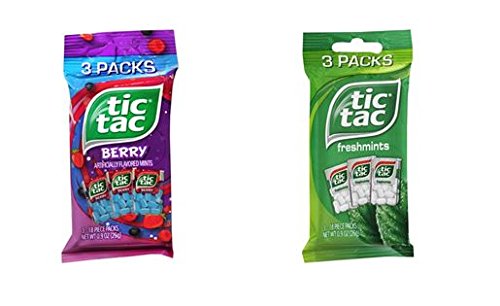 0635963684594 - TIC TAC MINI BUNDLE PACK OF 3 FRESHMINT AND 3 BERRY (6 BOXES TOTAL)
