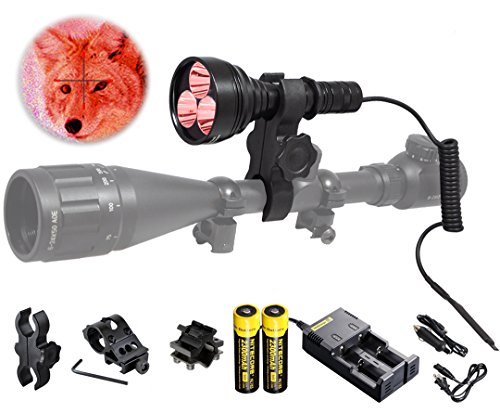 0635983234908 - ORION M30C 377 YARDS 700 LUMEN RED LONG RANGE LED HOG PREDATOR VARMINT HUNTING LIGHT FLASHLIGHT KIT - SCOPE BARREL RAIL MOUNTS, REMOTE PRESSURE SWITCH AND RECHARGEABLE BATTERIES AND CHARGER