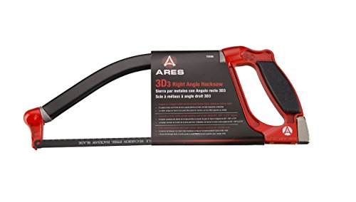 0635983560113 - 3-D RIGHT ANGLE HACKSAW | ARES 70098 | CUT WITH 90°, 180°, & 270° POSITIONS | ALWAYS CUT RIGHT!