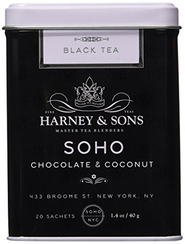 0636046306006 - HARNEY & SONS SOHO CHOCOLATE COCONUT TEA - 20 COUNT SACHET TIN