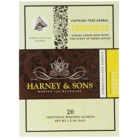 0636046355332 - HARNEY & SONS HERBAL TEA, CHAMOMILE, 20 SACHETS (PACK OF 6)