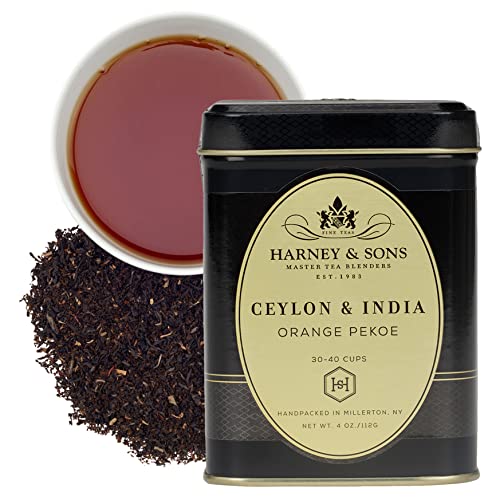 0636046442537 - HARNEY & SONS CEYLON & INDIA TEA| 4OZ TIN, LOOSE LEAF TEA, ALSO KNOWN AS ORANGE PEKOE