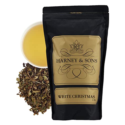 0636046723001 - HARNEY & SONS WHITE CHRISTMAS TEA | 16 OUNCE LOOSE, WHITE TEA WITH ALMOND, VANILLA AND CARDAMOM