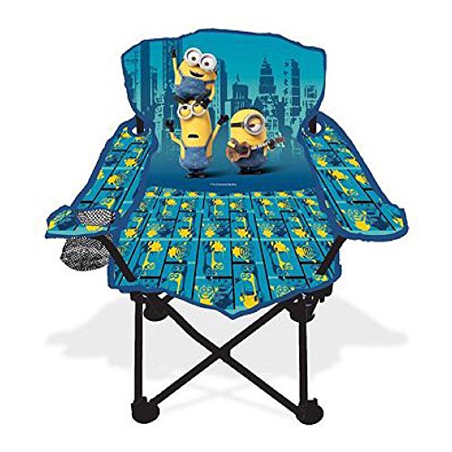 0636123309890 - UNIVERSAL DESPICABLE ME MINIONS FOLD N' GO KIDS CHAIR W/ CUP HOLDER & CARRY BAG