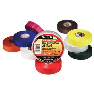 0636123541863 - SCOTCH® VINYL ELECTRICAL COLOR CODING TAPES 35 - 35 3/4X66 GREEN VINYL COLOR CODING TAPE
