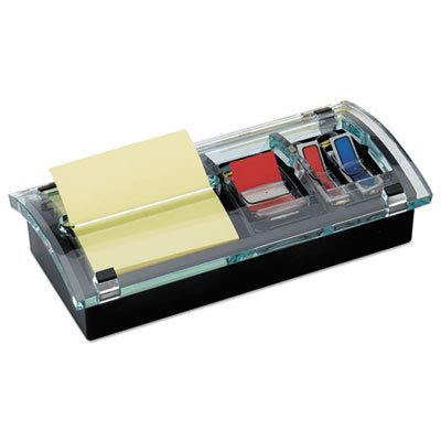 0636123687592 - NOTE AND FLAG DISPENSER, 3 X 3 CANARY NOTES AND ASSORTED FLAGS, BLACK DISPENSER, SOLD AS 1 EACH