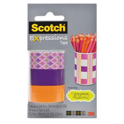 0636123736924 - EXPRESSIONS MAGIC TAPE, 3/4 X 300, JOSEPHINE KIMBERLING ASST. STARBURST, 3 PK, SOLD AS 3 ROLL
