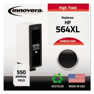 0636123819313 - REMANUFACTURED HIGH-YIELD CB321WN (564XL) INK, 550 PAGE-YIELD, BLACK, SOLD AS 1 EACH