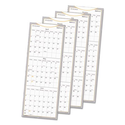 0636123835870 - WALLMATES SELF-ADHESIVE DRY ERASE YEARLY CALENDAR, 9 X 24, 2016, SOLD AS 1 EACH