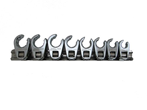 0636134937365 - JOHN DEERE METRIC 3/8 DRIVE FLARE NUT CROW FOOT WRENCH SET 8 PIECES - TY24359