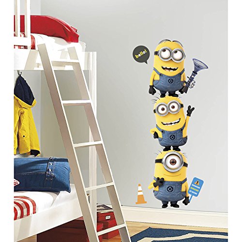 0636156202984 - ROOMMATES RMK2081GM DESPICABLE ME 2 MINIONS GIANT PEEL AND STICK GIANT WALL DECALS