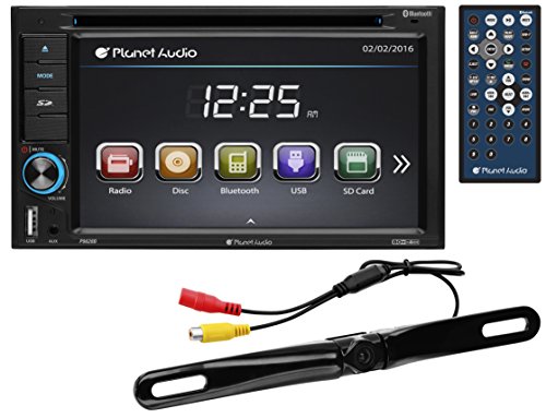 0636210106067 - PLANET AUDIO P9628BRC BLUETOOTH, DOUBLE DIN 6.2 INCH TOUCH SCREEN DISPLAY, DVD/CD/USB/SD/MP3 AM/FM RECEIVER, BACKUP CAMERA INCLUDED