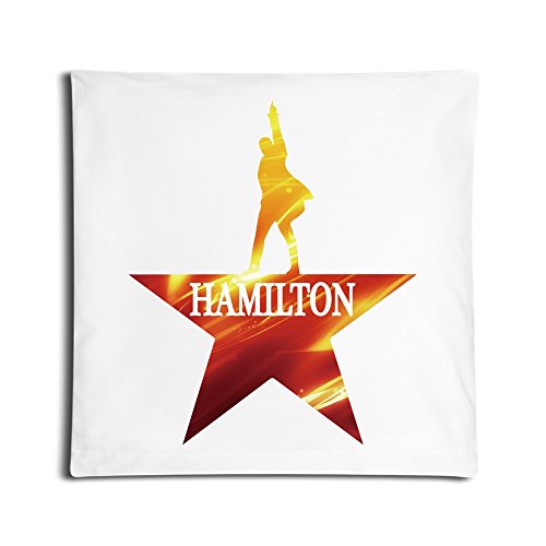 6362317112451 - COOL MUSICALS HAMILTON FIRE PILLOW COVERS WHITE 18X18 INCH