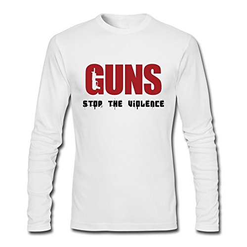 6362353080288 - ZZFENG MEN'S STOP THE GUN VIOLENCE 01 T-SHIRT XL WHITE