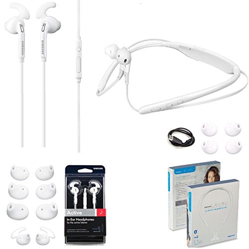 0636391318495 - (COMBO SET) SAMSUNG LEVEL U BLUETOOTH HEADSET - HD SOUND - WITH SAMSUNG ACTIVE HEADSET 3.5MM JACK UNIVERSAL WITH EXTRA EAR GEL + STYLUS - IN RETAIL PACKING