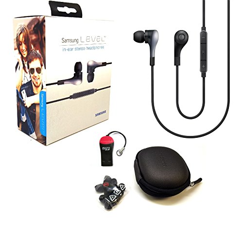 0636391318549 - SAMSUNG LEVEL IN-EAR HD HEADPHONE WITH EAR GEL + SD CARD READER + HEADSET POUCH - RETAIL PACKING KIT