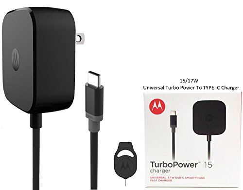 0636391318839 - MOTOROLA TURBOPOWER TYPE C FAST CHARGER 15/17W & MOTO SIM EJECTOR - FOR MOTO Z FORCE/Z DROID/Z PLAY - (RETAIL PACKING)