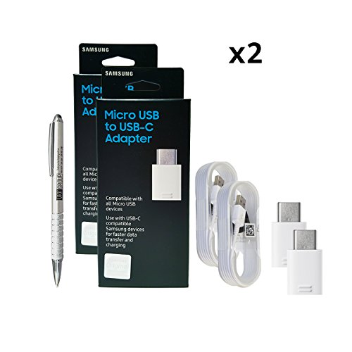 0636391320306 - 2X PACK- SAMSUNG USB-C ADAPTER MICRO USB CABLE - (US COMBO RETAIL PACK)