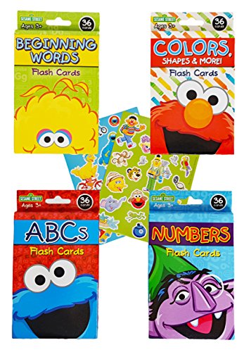 0636391334686 - SESAME STREET EDUCATIONAL FLASH CARDS FOR EARLY LEARNING. SET INCLUDES COLORS, SHAPES & MORE, ABCS, NUMBERS AND BEGINNING WORDS. PLUS FREE BONUS SESAME STREET STICKERS.