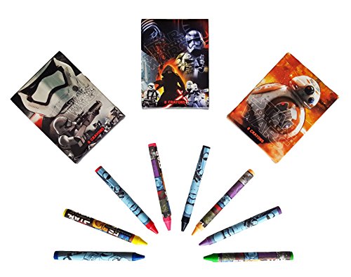 0636391334754 - THE FORCE AWAKENS (STAR WARS). 3 PACK 8 COUNT CRAYONS. PLUS FREE BONUS 1 GIANT COLORING AND ACTIVITY BOOK