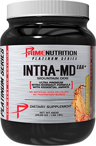 0636391882521 - INTRA-MD EAA+ | PRIME NUTRITION | NO-CARB PERI-WORKOUT FORMULA | FORMULATED BY JOHN MEADOWS | 23.28 OZ | 30 SERVINGS (ORANGE CARNAGE)