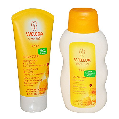 0636431705353 - WELEDA ALL NATURAL ORGANIC CALENDULA AND ALMOND GENTLE BABY SHAMPOO & BABY WASH AND BABY LOTION BUNDLE WITH CHAMOMILE AND COCOA BUTTER FOR EXTRA MOISTURE, ORGANIC INGREDIENTS, 6.8 FL. OZ. EACH