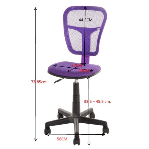 0636523372456 - COLORFUL CHAIR 4 COLORS COMFORTABLE ADJUSTABLE OFFICE CHAIR ERGONOMICAL ERGONOMIC OFFICE TASK COMPUTER CHAIR FABRIC (PURPLE)