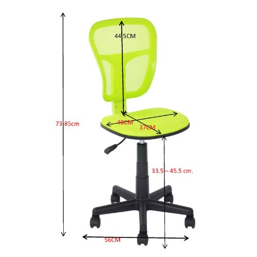 0636523421932 - COLORFUL CHAIR 4 COLORS COMFORTABLE ADJUSTABLE OFFICE CHAIR ERGONOMICAL ERGONOMIC OFFICE TASK COMPUTER CHAIR FABRIC (GREEN)