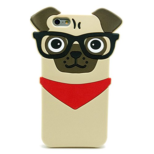 6367962363098 - IPHONE 6PLUS CASE, HOT STYLISH 3D CUTE CARTOON HIPSTER PUG DOG SILICONE CASE FOR IPHONE 6/S PLUS 5.5, FASHION PET DOGGIE FANDOM STYLE PROTECTIVE CELL PHONE SKINS BOYS GIRLS
