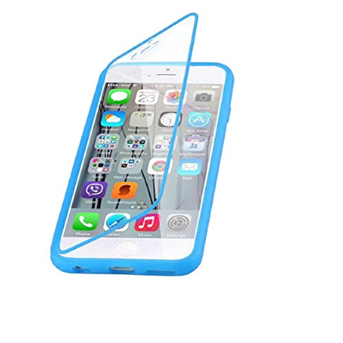 0636823797140 - TOWALLMARK FOR IPHONE 6S TOUCH SCREEN FLIP PHONE CASE SETS (BLUE)