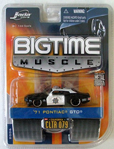0636941137736 - JADA TOYS BIG TIME MUSCLE 1/64 SCALE '71 PONTIAC GTO HIGHWAY POLICE CAR- 2006 WAVE 7